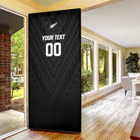 Custom Football New Zealand Door Cover Aotearoa United Black Version LT01 - Polynesian Pride