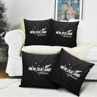 Football New Zealand Pillow Cover Aotearoa United Black Version - Polynesian Pride