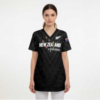 Custom Football New Zealand Scrub Top Aotearoa United Black Version LT01 - Polynesian Pride