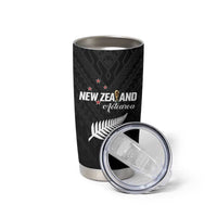 Custom Football New Zealand Tumbler Cup Aotearoa United Black Version - Polynesian Pride