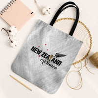 Football New Zealand Tote Bag Aotearoa United White Version LT01 Black Strap One Size White - Polynesian Pride