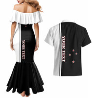 Personalised New Zealand 2025 Archery Basic Couples Matching Mermaid Dress and Hawaiian Shirt Archery NZ