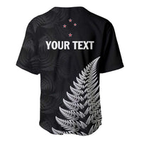 Personalised New Zealand 2025 Archery Baseball Jersey Aotearoa Silver Arrows Black LT01 - Polynesian Pride