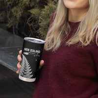 Personalised New Zealand 2025 Archery Tumbler Cup Aotearoa Silver Arrows Black