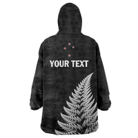 Personalised New Zealand 2025 Archery Wearable Blanket Hoodie Aotearoa Silver Arrows Black