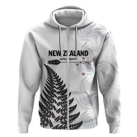 Personalised New Zealand 2025 Archery Hoodie Aotearoa Silver Arrows White