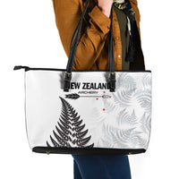 New Zealand 2025 Archery Leather Tote Bag Aotearoa Silver Arrows White