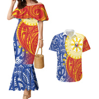 Philippines Couples Matching Mermaid Dress and Hawaiian Shirt Pilipinas Polynesian Pattern LT01 Art - Polynesian Pride
