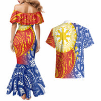 Philippines Couples Matching Mermaid Dress and Hawaiian Shirt Pilipinas Polynesian Pattern LT01 - Polynesian Pride