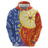 Philippines Zip Hoodie Pilipinas Polynesian Pattern