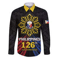 Personalized Philippines Independence Day Family Matching Short Sleeve Bodycon Dress and Hawaiian Shirt Filipino 126th Anniversary Sun Tattoo