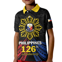 Personalized Philippines Independence Day Kid Polo Shirt Filipino 126th Anniversary Sun Tattoo