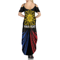 Personalized Philippines Independence Day Summer Maxi Dress Filipino 126th Anniversary Sun Tattoo LT01 - Polynesian Pride