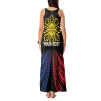 Personalized Philippines Independence Day Tank Maxi Dress Filipino 126th Anniversary Sun Tattoo LT01 - Polynesian Pride