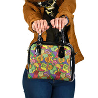 Hawaii Fruits Hippie Style Shoulder Handbag Vibrant Colorful LT01 One Size Multicolor - Polynesian Pride