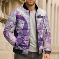 Personalized Polynesian Lupus Awareness Bomber Puffer Jacket Butterfly Hologram Lupus Warrior LT01 - Polynesian Pride