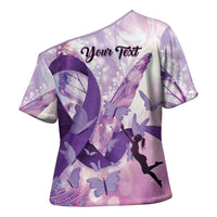 Personalized Polynesian Lupus Awareness Cross Shoulder Shirt Butterfly Hologram Lupus Warrior LT01 - Polynesian Pride