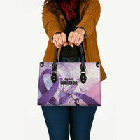 Polynesian Lupus Awareness Leather Bag Butterfly Hologram Lupus Warrior