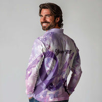 Personalized Polynesian Lupus Awareness Long Sleeve Polo Shirt Butterfly Hologram Lupus Warrior LT01 - Polynesian Pride