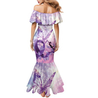 Personalized Polynesian Lupus Awareness Mermaid Dress Butterfly Hologram Lupus Warrior