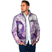 Personalized Polynesian Lupus Awareness Padded Jacket Butterfly Hologram Lupus Warrior LT01 - Polynesian Pride