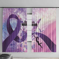 Polynesian Lupus Awareness Window Curtain Butterfly Hologram Lupus Warrior LT01 With Hooks Purple - Polynesian Pride
