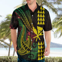 Hawaii Kakau Hammerhead Shark Hawaiian Shirt Neon Plumeria Pattern LT01 - Polynesian Pride