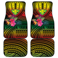 Hawaii Kanaka Maoli Flag Day Car Mats Tropical Flowers