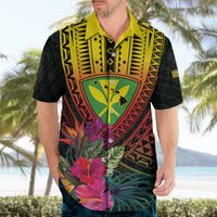 Hawaii Kanaka Maoli Flag Day Hawaiian Shirt Tropical Flowers LT01 - Polynesian Pride