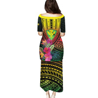 Hawaii Kanaka Maoli Flag Day Puletasi Tropical Flowers LT01 - Polynesian Pride