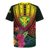 Hawaii Kanaka Maoli Flag Day Rugby Jersey Tropical Flowers LT01 - Polynesian Pride
