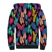Hawaii Colorful Tropical Leaves Sherpa Hoodie LT01 - Polynesian Pride