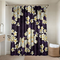 Hawaii Hibiscus Plumeria Purple Bathroom Set Polynesian Pattern