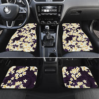 Hawaii Hibiscus Plumeria Purple Car Mats Polynesian Pattern