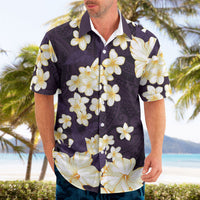 Hawaii Hibiscus Plumeria Purple Hawaiian Shirt Polynesian Pattern