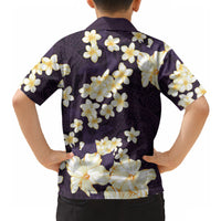 Hawaii Hibiscus Plumeria Purple Hawaiian Shirt Polynesian Pattern