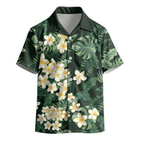 Hawaii Plumeria Tropical Leaves Kid Hawaiian Shirt Monstera Calathea Palm Fronds