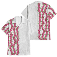 Hawaii Aalii Lei Family Matching Short Sleeve Bodycon Dress and Hawaiian Shirt Aalii Ku Makani