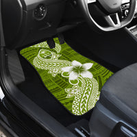 Hafa Adai Guam Car Mats Polynesian Olive Green Blue Pattern LT01 - Polynesian Pride
