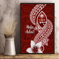 Hafa Adai Guam Canvas Wall Art Polynesian Floral Red Pattern LT01 - Polynesian Pride