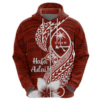 Hafa Adai Guam Hoodie Polynesian Floral Red Pattern LT01 - Polynesian Pride