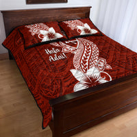 Hafa Adai Guam Quilt Bed Set Polynesian Floral Red Pattern LT01 - Polynesian Pride
