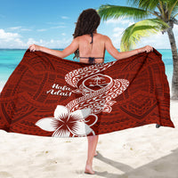 Hafa Adai Guam Sarong Polynesian Floral Red Pattern LT01 - Polynesian Pride