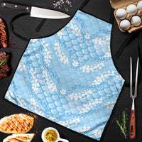 Baby Blue Mermaid Puakenikeni Maile Lei Apron