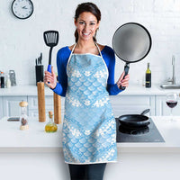 Baby Blue Mermaid Puakenikeni Maile Lei Apron