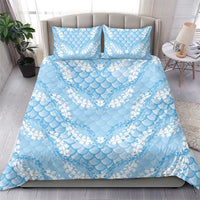 Baby Blue Mermaid Puakenikeni Maile Lei Bedding Set