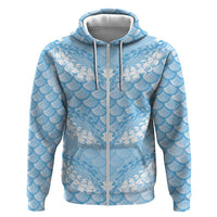 Baby Blue Mermaid Puakenikeni Maile Lei Hoodie
