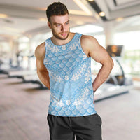Baby Blue Mermaid Puakenikeni Maile Lei Men Tank Top