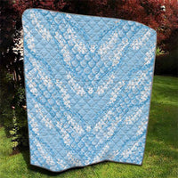Baby Blue Mermaid Puakenikeni Maile Lei Quilt