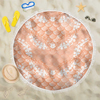 Apricot Mermaid Puakenikeni Maile Lei Beach Blanket